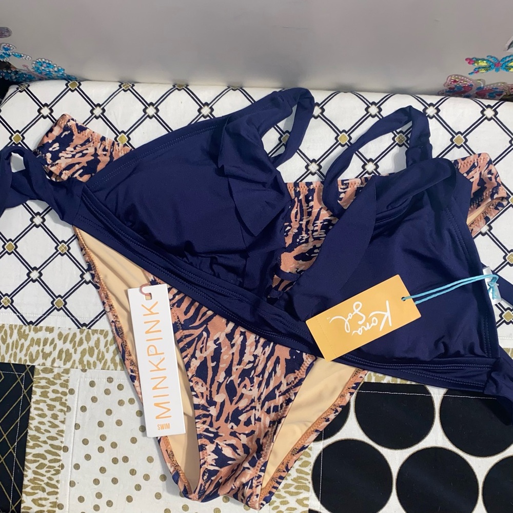 MINKPINK 2 PIECE BIKINI BOTTOM & TOP SET